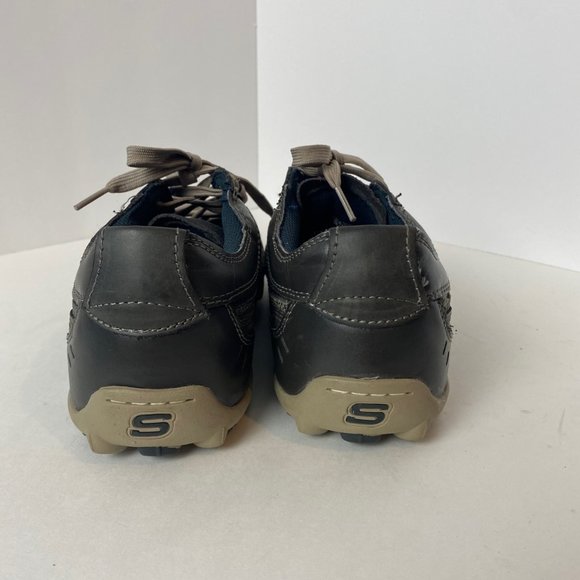 Skechers SN63746 Brown Leather Relaxed Step Sneakers Mens - New without tags - Picture 4 of 6